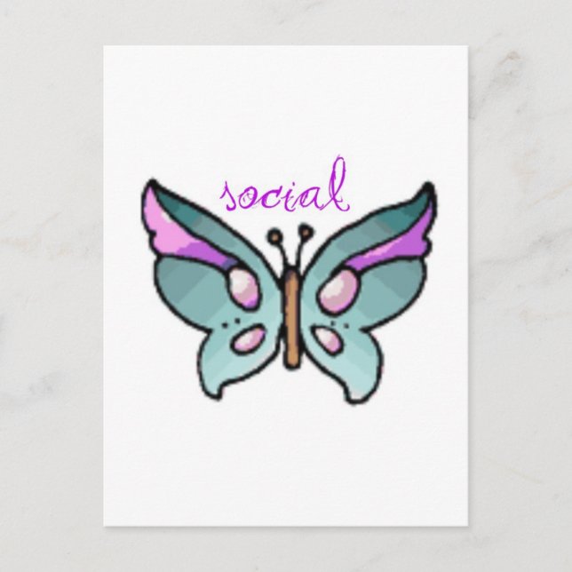 Sozialschmetterling Postkarte (Vorderseite)