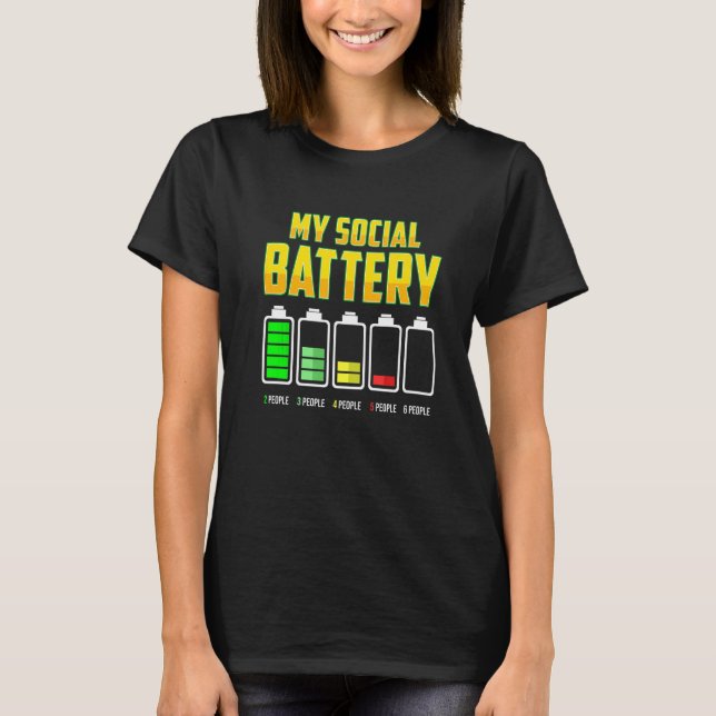 Sozialschutz für meine Sozialbatterie T-Shirt (Vorderseite)