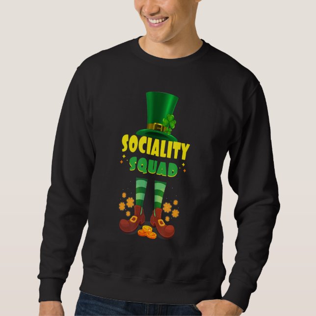 SozialSquad Funny Irish St Patrick Day Sweatshirt (Vorderseite)