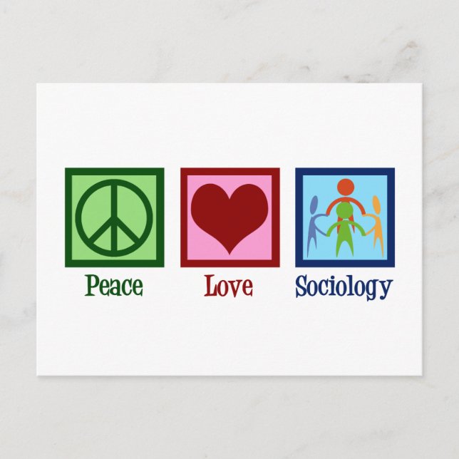 Soziologe Friedenssoziologie Liebe Professor Postkarte (Vorderseite)