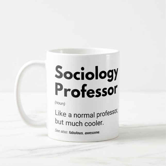 Soziologe Professor Funny Definition Kaffeetasse (Links)