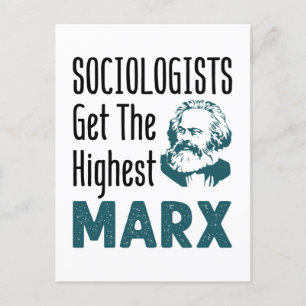 Soziologen bekommen die höchste Marx-Soziologie Postkarte