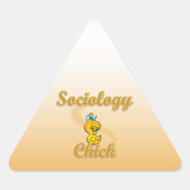 Soziologie Dreieckiger Aufkleber (Vorderseite)