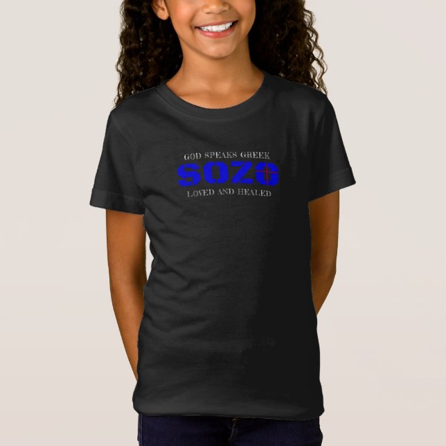 Sozo Love, God Speaks Greek T-Shirt (Vorderseite)