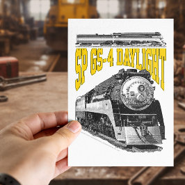 SP GS-4 Daylight 4449 Steam Train Locomotive Postkarte