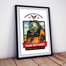 SP GS-4 Tageslicht 4449 Dampflokomotive Retro-Druc