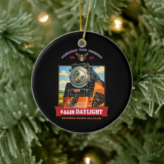 SP GS-4 Tageslicht-Dampflokomotive Vintage Poster Keramik Ornament