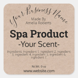 Spa artisanal Kraft do-it-yourself Étiquettes prod