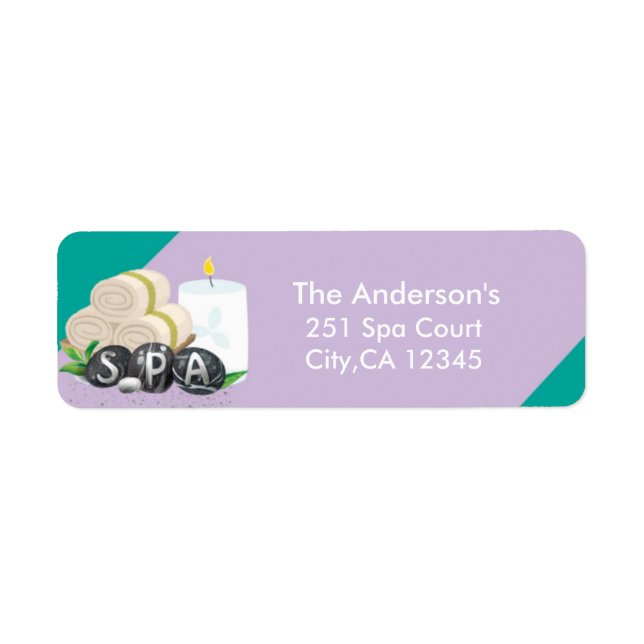 Spa Beauté Anniversaire Étiquette de adresse de fê (Devant)