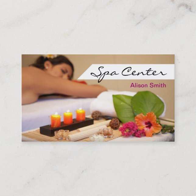 Spa Center Massage Business & card Visitenkarte (Vorderseite)