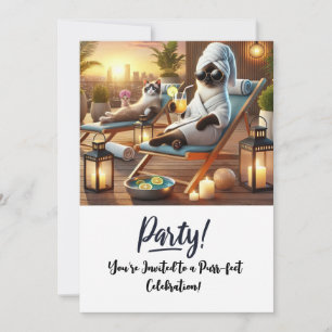 SPA Chat Anniversaire Carte d'invitation