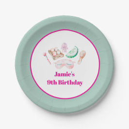 Spa Day Kid's Party Paper Plate Pappteller