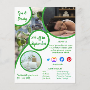 spa de santé affiche prospectus centre de bien-êtr