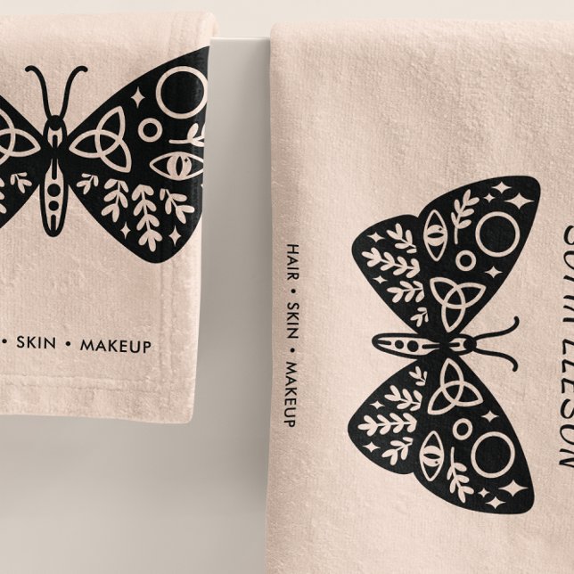 Spa du salon du papillon noir rose vif féminin (Créateur téléchargé)