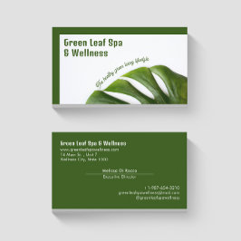 Spa et Carte de visite de bien-être Green Leaf