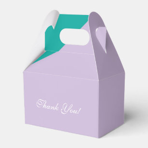 Spa-Farbbblock Teal-Lavendel-Partygeschenkboxen Geschenkschachtel