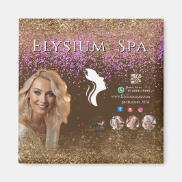 Spa Glitter Beauty Wellness Facial TreatmenT Women Magnet
