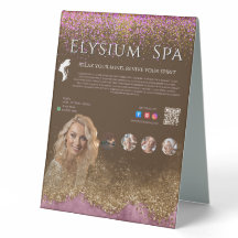 Spa Glitter Terracotta Sign Beauty Wellness