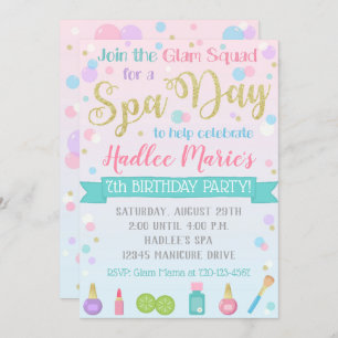 Spa Invitation Anniversaire Spa