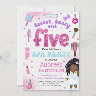 SPA, invitation d'anniversaire 5 ans pour fille, 5