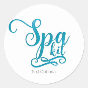 SPA KIT Türkis personalisierter maßgeschneiderter Runder Aufkleber