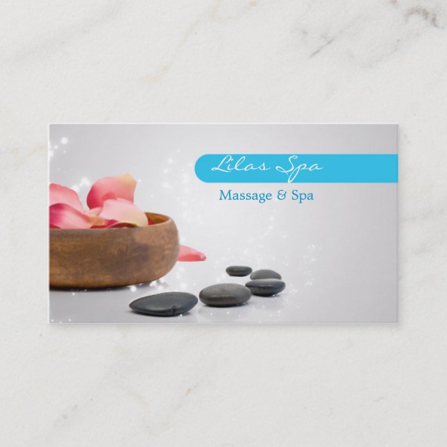 Spa & Massage Business Card Visitenkarte (Vorderseite)