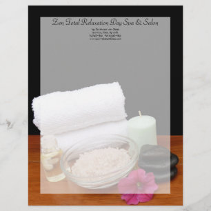 Spa-/Massage-/Pedicüre-Salon-Szene Schwarz/Color Briefkopf
