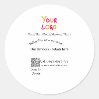 Spa massage salon discount offer services contact  runder aufkleber