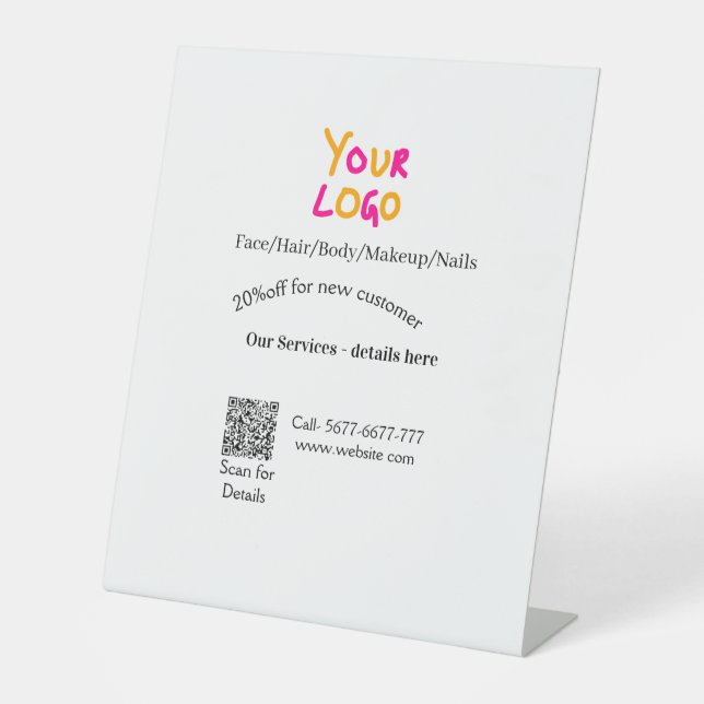 Spa massage salon discount offer services contact  sockelschild (Vorderseite)