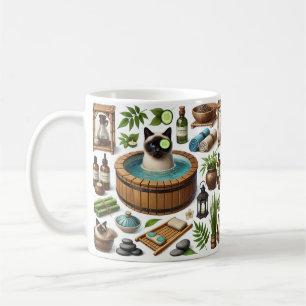 Spa-Party für Siamkatzenliebhaber Kaffeetasse