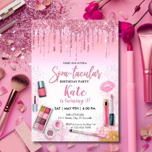 Spa-Party Glam Girl Geburtstagsfeier Einladung