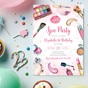 Spa-Party Glanz und Glamour Geburtstagseinladung Einladung