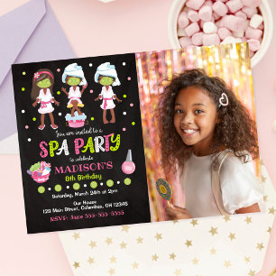 Spa-Party-Makeup-Foto-Geburtstag Einladung