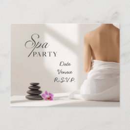 Spa Party Minimal Wellness Design Postkarte