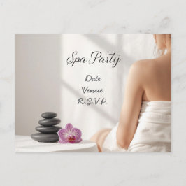 Spa Party Minimal Wellness Design Postkarte