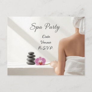 Spa Party Minimal Wellness Design Postkarte