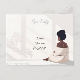 Spa Party Minimal Wellness Design Postkarte
