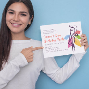 Spa Relaxation Anniversaire Fête Invitation