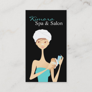 Spa Salon Nail Fashion Vector Girl Carte de visite