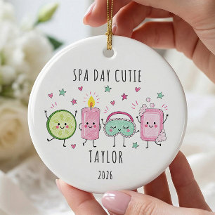 Spa-Tags-Schatz personalisiert für Kinder Keramik Ornament