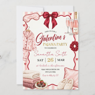 Spa-Thema Galentine's-Pyjama-Party Einladung