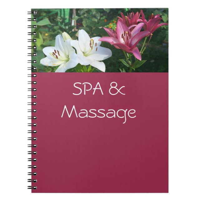 SPA und Massage Notizblock (Vorderseite)