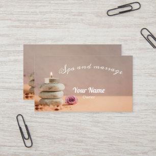 Spa und Massage Visitenkarte
