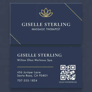 Spa- und Wellness-Massage-Therapeut QR-Code Visitenkarte