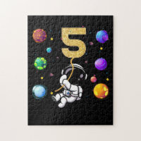 Space 5 Years Old 5th Birthday Planets Astronaut