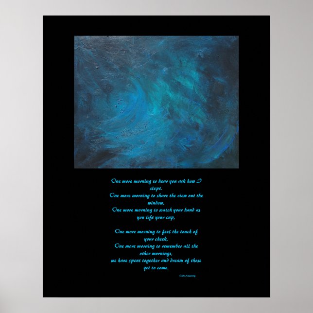 "Space" Abstrakte Malerei und Liebe Poster (Vorne)