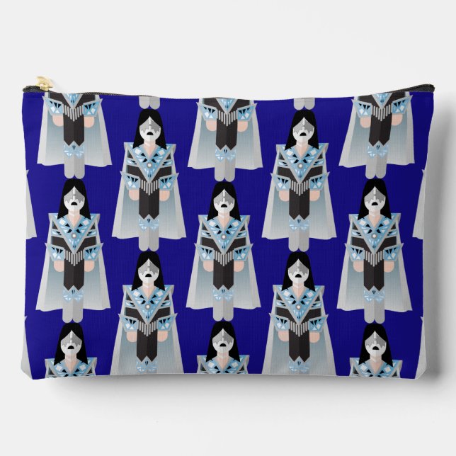 Space Ace – Patterned Zipper Accessory Pouch Zubehörtasche (Vorderseite)