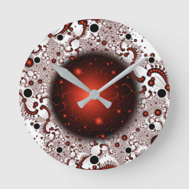 Space Adventure Fantasy Fraktal Art Runde Wanduhr