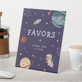 Space Adventure Playful Kids Birthday Party Favors Sockelschild