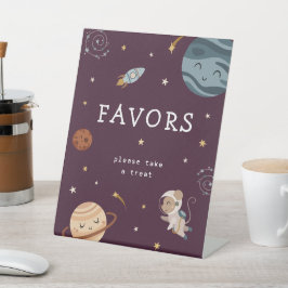 Space Adventure Playful Kids Birthday Party Favors Sockelschild